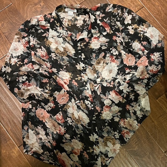 Glamorous Sheer Button Down - Picture 1 of 6